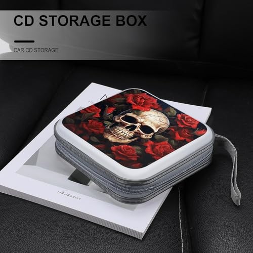 Almacenamiento portátil CD DVD rosa con capacidad para 40 discos 6