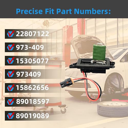 Image of Blower Motor Resistor Kit,Nikimotorsport Blower Motor Resistor Compatible with 1999-2006 Chevy Silverado GMC Sierra,2000-2002 GMC Yukon.Resistors Replace OE# 89019088,973-405,22807123