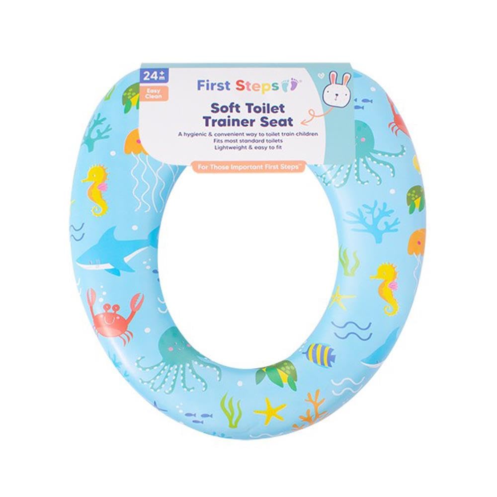 YöL Sealife Kids Toilet Seat Soft Trainer Padded Bathroom Easy Clean Sea Life Design 2 Years+