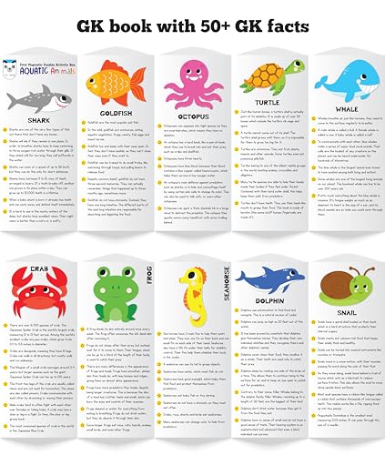 Image of Play Panda Magnetic Puzzles Aquatic Animals 10 in 1 with 10 Magnetic Puzzles,Write&Wipe Magnetic Board,50+ GK Facts,Sketch Pen&Duster-Make Beautiful Magnetic Animals-Educational Toy for 3+