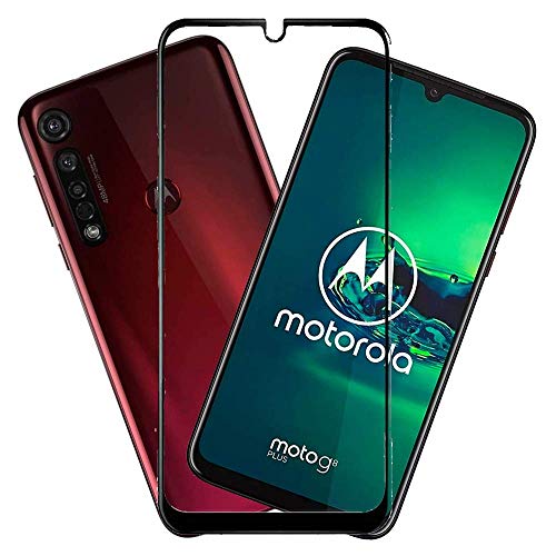 Image of Tempered Glass Screen Protector Compatible For Moto G8 Plus Full Screen Coverage (Except Edge to Edge) and Free Complete Easy Installation kit.