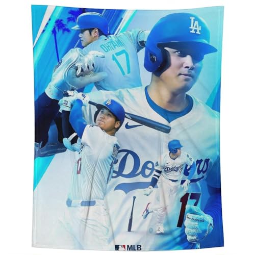 大谷翔平 毛布 ハーフサイズ 100×125cm フランネルブランケット 高精細プリント 軽量タイプ 抗菌防ダニ 静電気防止 洗濯可能 オールシーズン使用 柔らかさ 子供 大人兼用 [2]