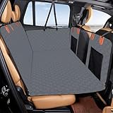 [GIIPET]ペット用 ドライブシート【2025汎用版 全車種】犬ドライブ マット 折り畳み 犬 車 シート 後部座席 防水 耐摩 滑り止め 可視メッシュ窓 安全ベルト付き 水洗い可能 取り付け簡単 カー用品 車ペットシート 犬猫用 アウトドア、旅行、お出かけ