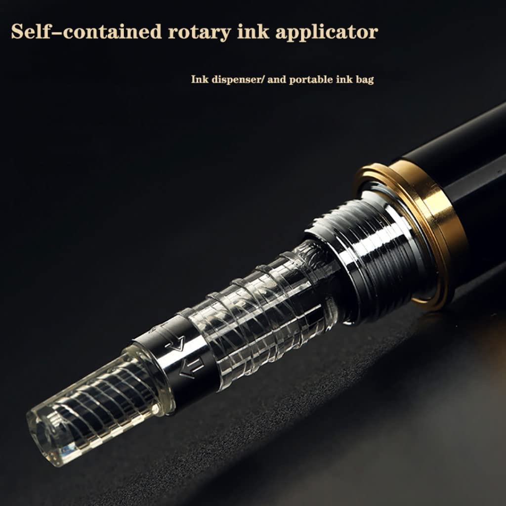 Pluma estilográfica Pluma estilográfica de Metal, impresionante pluma de lujo con convertidor, bolígrafos de acabado, regalo para hombres y mujeres, pluma de caligrafía profesional, pluma de laca Moda
