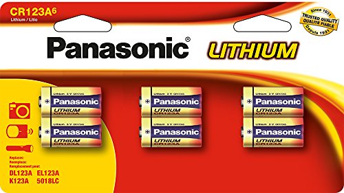 Panasonic CR-123A Lithium Camera Batteries 6 battery value pack