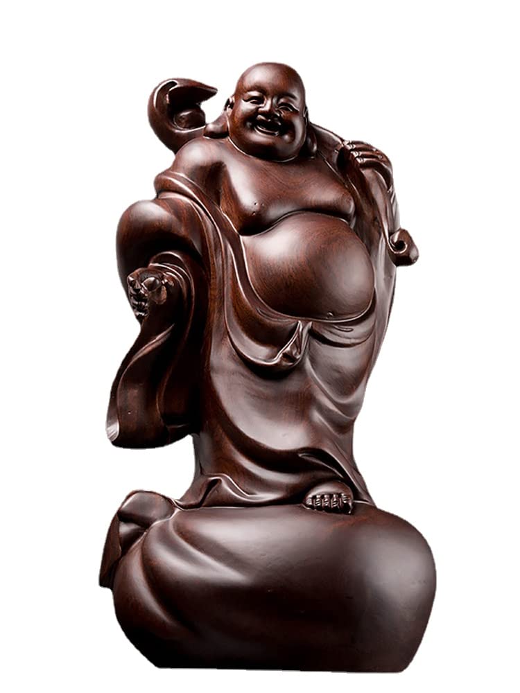 七福神　布袋様　木彫像　開運　縁起物　招福　置物　インテリア Amazon.co.jp: WOWTAC 布袋様 七福神 ツゲ 布袋様 ミニ手彫り