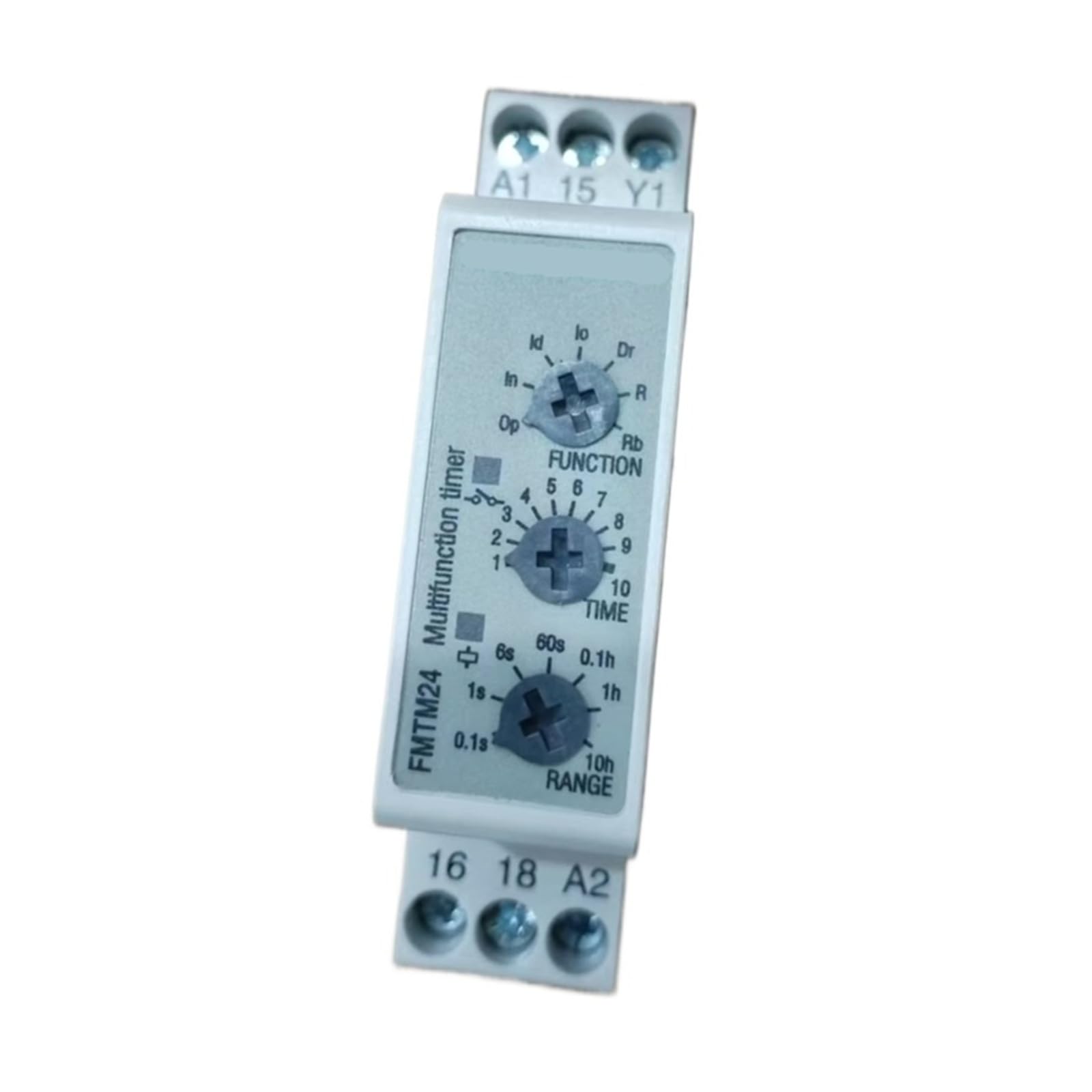 Relè temporizzatore multifunzione FMTM24, 12-240 V CA/CC, 0,1 s-100 h, modulo timer per guida DIN