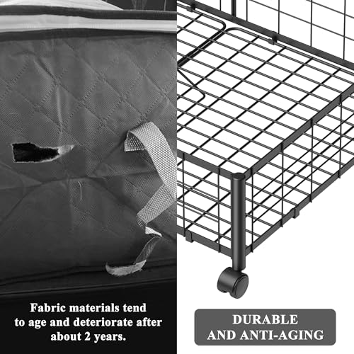 Image of Hleelomi Under Bed Storage with Wheels, 360 Rotating, No-Assembly Underbed Storage Containers, 1 PACK