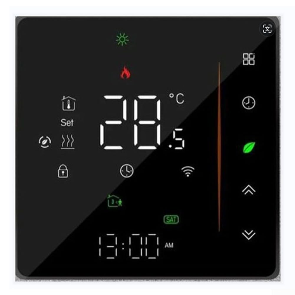GLOBALHUT Termostato WiFi Pavimento Radiante App Controllo(GB-Black)