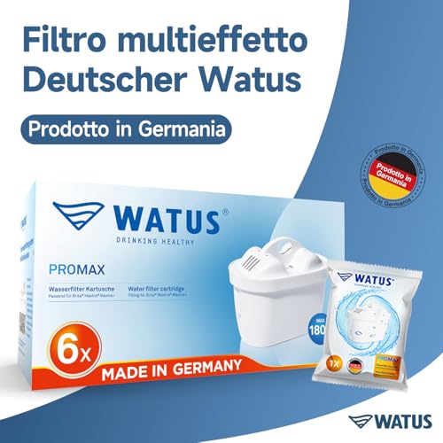 Watus Filtri, Compatibili con BRITA Maxtra+ e Maxtra, Maxtra Pro, Maxtra Plus, Made in Germany, Riducono Piombo, Cloro, Metalli Pesanti e Calcare Nell'acqua (6) - 2