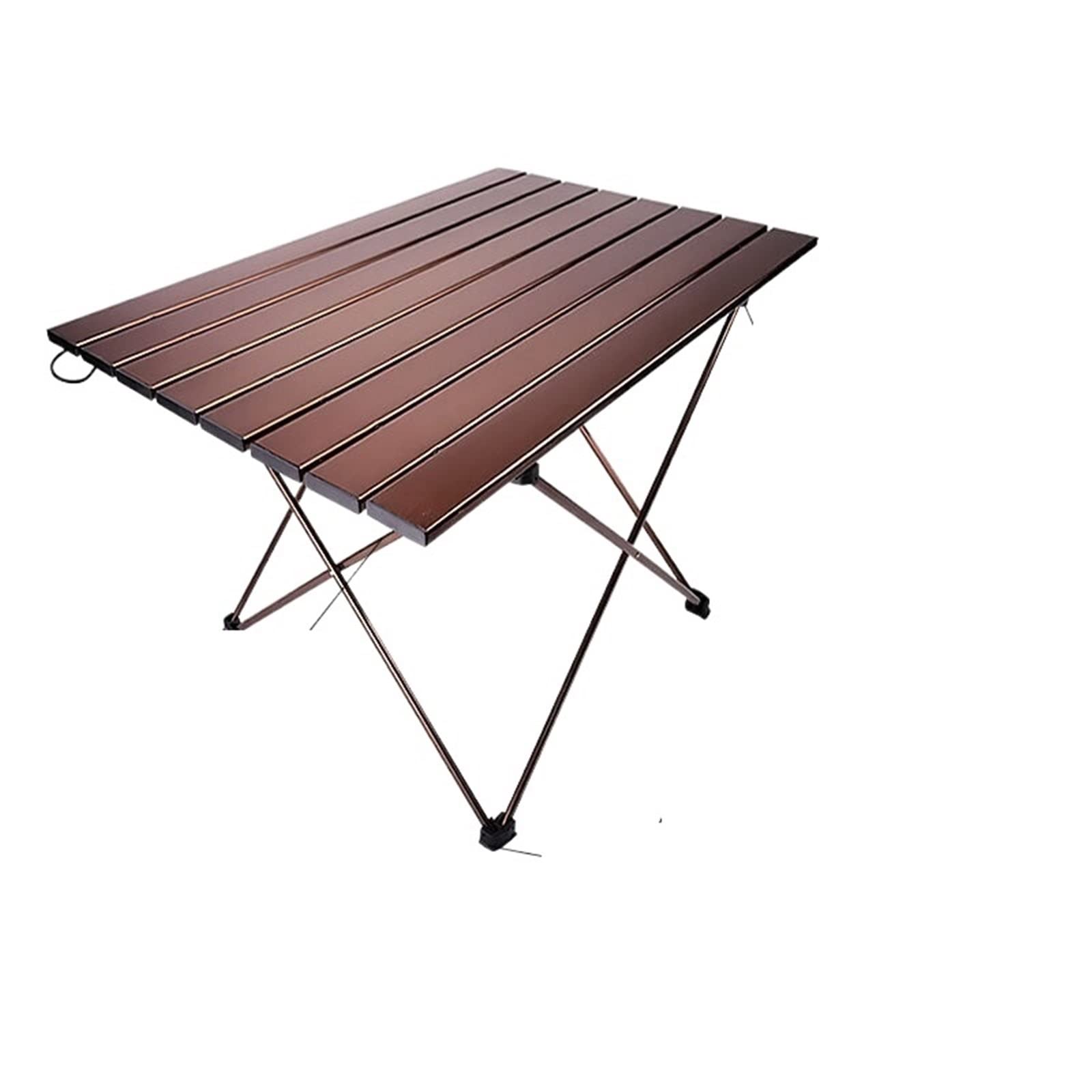 Table de camping en alliage pliable marron : fini le mobilier lourd en randonnée