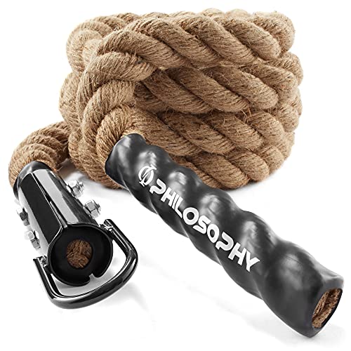 Philosophy Gym 10 FT. Indoor/Outdoor Exercise Climbing Rope - 1.5 Inch Diameter