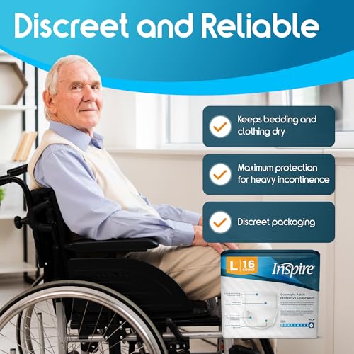 Image of Inspire Adult Diapers Women or Men - MAX Absorbency | Our Most Absorbent and Dry, Incontinence Underwear for Women or Men | Leak Proof Diaper Overnight or Daytime for Heavy