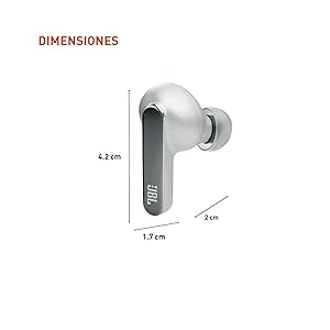 JBL Live Pro 2 - True Wireless Noise Cancelling Earbuds, up to 40 Hours of Playback with Wireless Charging, 6 mics for Perfect Calls, Touch & Voice Control, IPX5 Water Resistant (Silver)