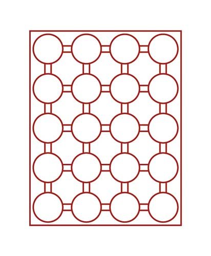Velourseinlage rot Lindner 2520E écrin rouge raffiné pour diamètre 48mm
