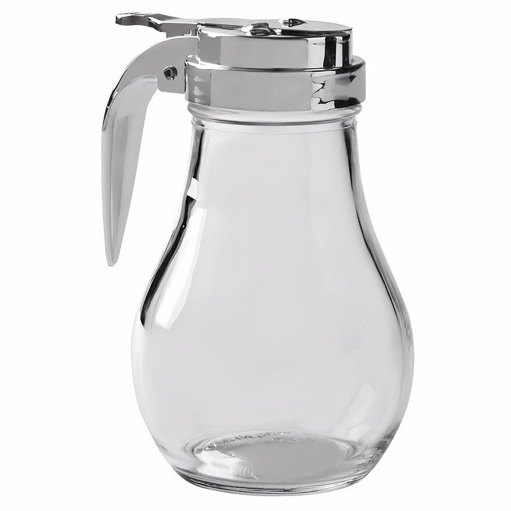 Fpreeza Glass Syrup Bottle for Maple Syrup, No Drip Design, Dishwasher Safe, Honey Dispenser Included Container
