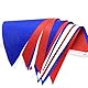 YUHGENWI 20M 56pcs Bunting Banner, wasserdichte wiederverwendbare Wimpel für Party Dekorationen Geburtstag, Rot, Blau, Weiß, 22 x 16 cm