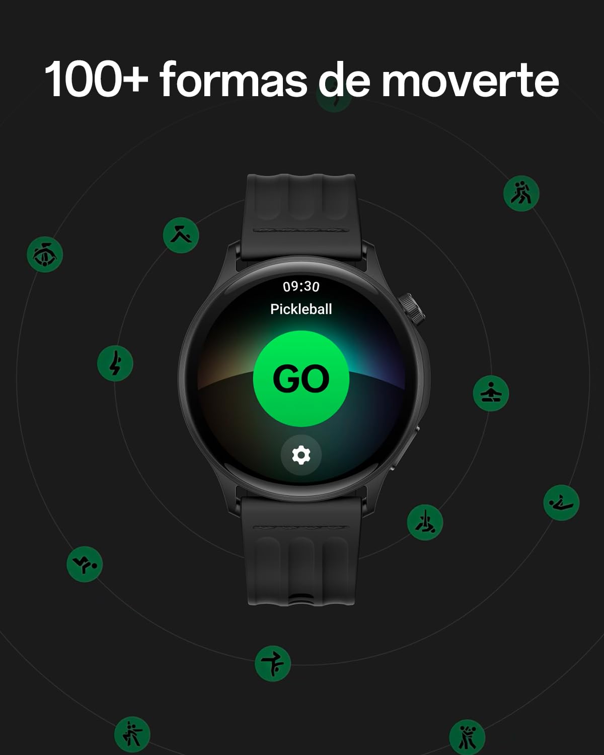 OPPO Watch S Smartwatch, Pantalla AMOLED 1,46" 3000 Nits, Diseño Ultrafino de Acero Inoxidable, Batería 10 Días, Seguimiento SpO2 Sueño Pulso, 100+ Modos Deportivos, Llamadas Bluetooth, 5ATM, Black