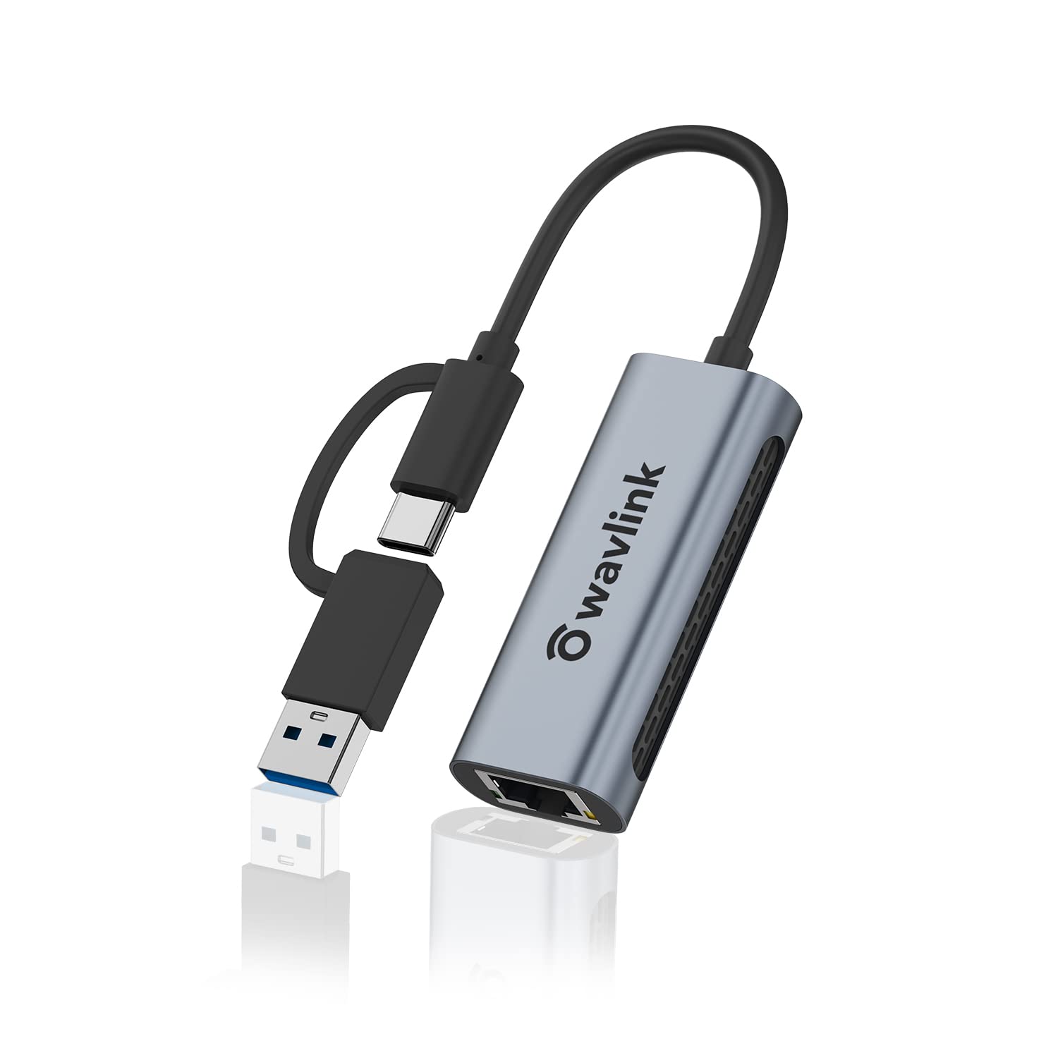 WAVLINK 2.5G USB C and USB 3.0 Ethernet Adapter, Hybrid 2-in-1 Network Adapter Compatible with USB C/Thunderbolt 3 or USB 3.0 Laptop, Aluminum Portable USB-A & Type-C to RJ45 Adapter (B0CB865143) Amazon Price History, Amazon Price Tracker