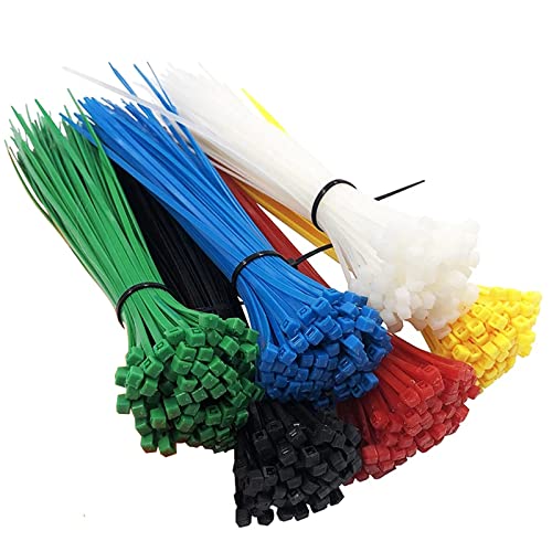 Bridas de Plastico 600 piezas bridas para cables de colores 100 mm, nylon ultra fuertes resistentes a los rayos UV, para gestión de cables Cover