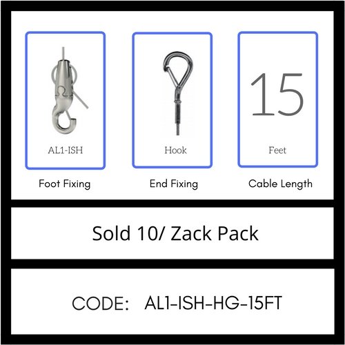GRIPPLE UL Approved Angel Integrated Hook Hanger, Sold 10/Zack Pack, Made in USA (AL1-ISH-HG-15FT)