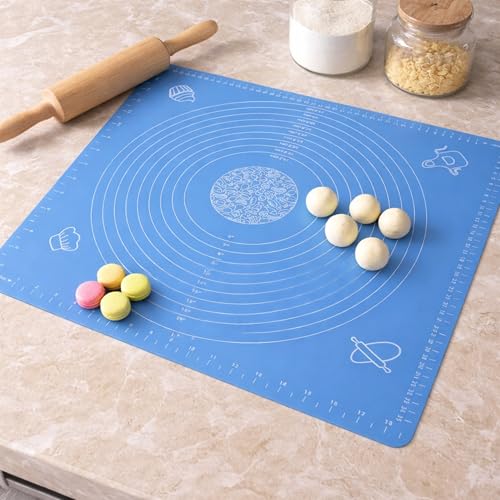 Image of Premium XL Stainless Steel Countertop Cutting Board 60x47cm with Anti-Slip mat | Extra Large Kitchen Top Rust-Free Metal Cutting Board | Vegetable Fruit Food Non-Veg Prep Chef Board | Chapati Rolling