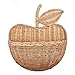 Kosz do przechowywania w kształcie jabłku, ręcznie tkana taca rattanowa, dla dekoracji ściennych dla dzieci, rekwizyty strzelanie, prezenty wyświetlacza Artykuły spożywcze i zabawki StockPile