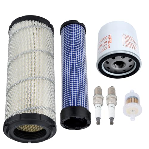 Hipa 11013-7044 11013-7045 Air Filter Tune Up Kit for Kawasaki 11013-7019 11013-7020 FX730V FX850V FH721V FX691V FX801V FH641V FX1000V FH680V FH601V FX751V FD731V FX651V 49065-2071 Oil Filter