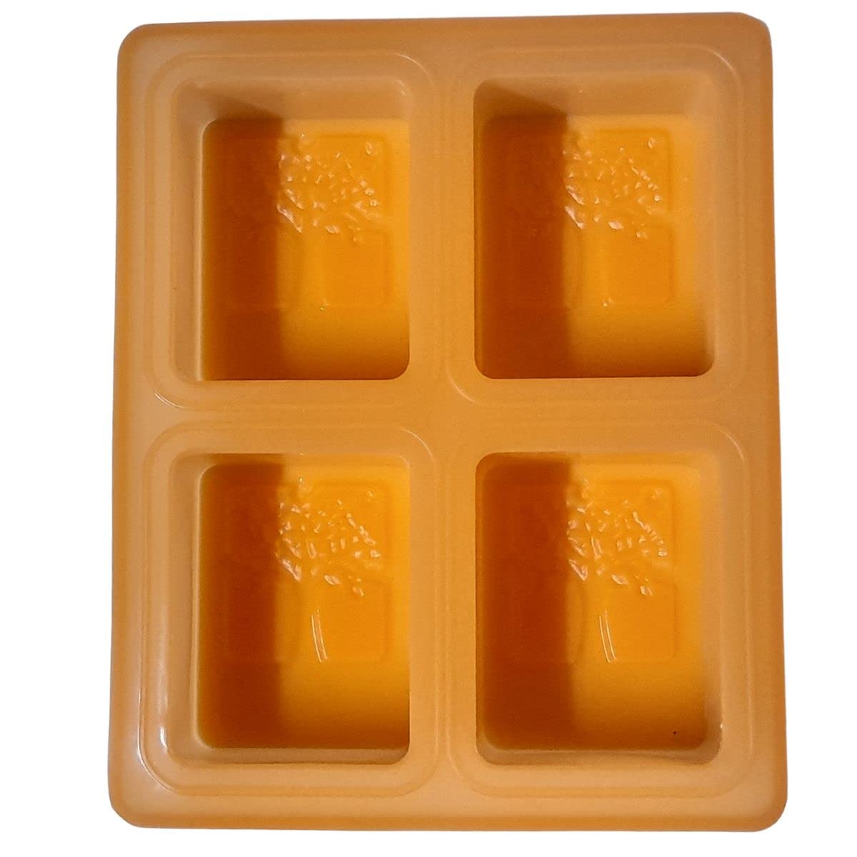 R H LIFESTYLE Silicone Rectangle Tree Design Handmade 125 GMS Soap Making Molds DIY Tray Multicolor. (Rectangle 19 x 15.6 x 4 CMS)