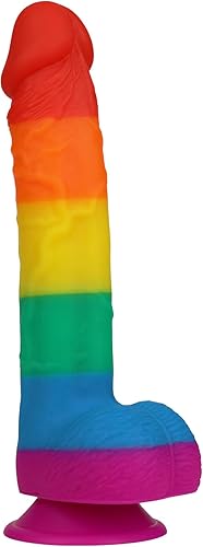 Miniatura 1 de LZYAA Consolador realista de arcoíris de 9.3 pulgadas, juguetes sexuales para adultos, material de silicona líquida, ventosa fuerte, punto G, manos