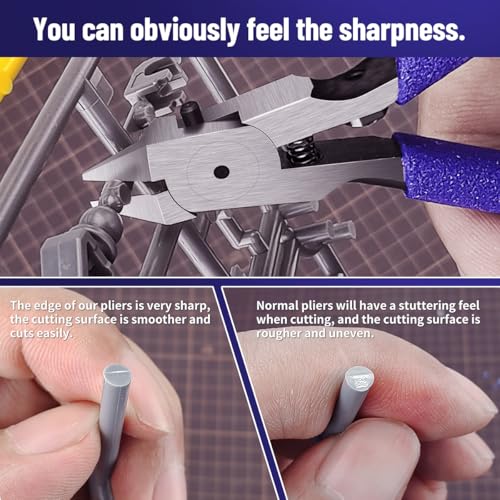 Image of stedi Model Nipper, Ultra-thin Double-blades Nippers with Protective Case Model Hobby Making Tools for Gundam Repairing Plastic Model and Fixing