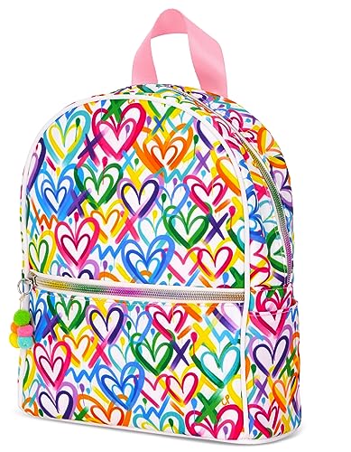 iscream + Corey Paige Designs Mini Classic Style 10" x 8" Backpack for Fun and Travel - Graffiti Hearts3