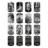 Jovivi Free Engraving - Personalized Custom Picture Necklace Special Date Calendar Dog Tag Urn Photo Necklace Engraved Text Container Stainless Steel Cremation Urn Jewelry Ashes Funnel Filler Kit