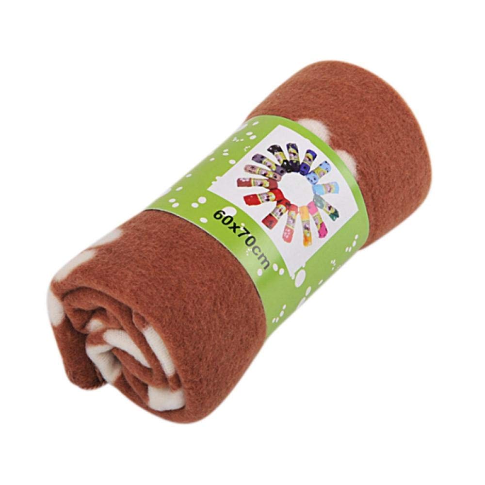 Coperta per Gatti Pet Morbida Coperta Calda Cane Gatto Carino Floreale Zampa Letti Cucciolo Doppia Faccia Mat per Divano Auto Sedile Posteriore 5Pz Blu
