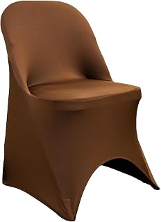 SARO LIFESTYLE RCZ Décor 3384us - Funda Plegable para Silla de Elastano, 45 cm x 77 cm, Color marrón Chocolate, 1 Pieza