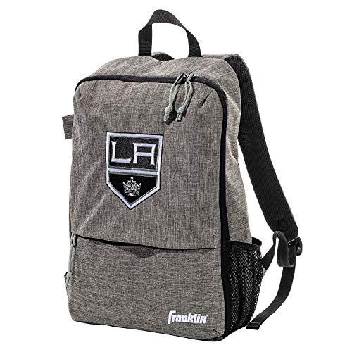 Franklin Sports NHL LA Kings Street Pack Backpack - Official NHL Hockey Equipment Bags - Gray Hockey Backpack - Authentic Logos and Colors