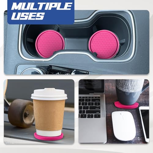 Portavasos para auto de silicona antideslizante 2.75 pulg miniatura 6