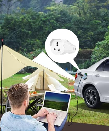 Image of Ev Charger V2L Adopter for BYD ATTO 3,BYD Seal, BYD E7, BYD Sealion Type 2 to 16 Amp Socket Vehicle to Load Adapter for Camping Hiking, NOT for TATA or Any Other Cars!