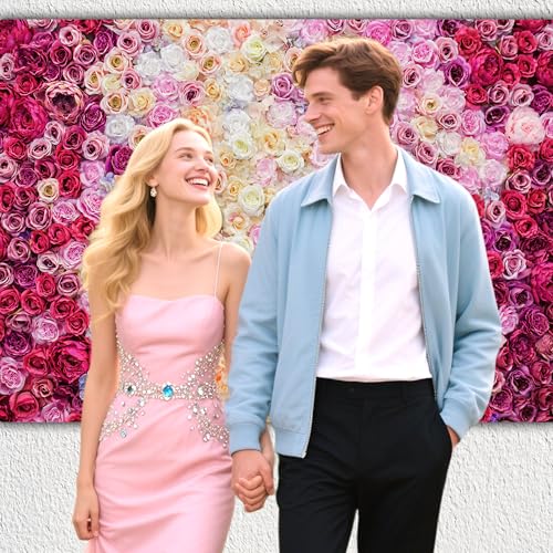 Fondo Fotográfico Floral Rosa 8X6 ft para Eventos miniatura 2