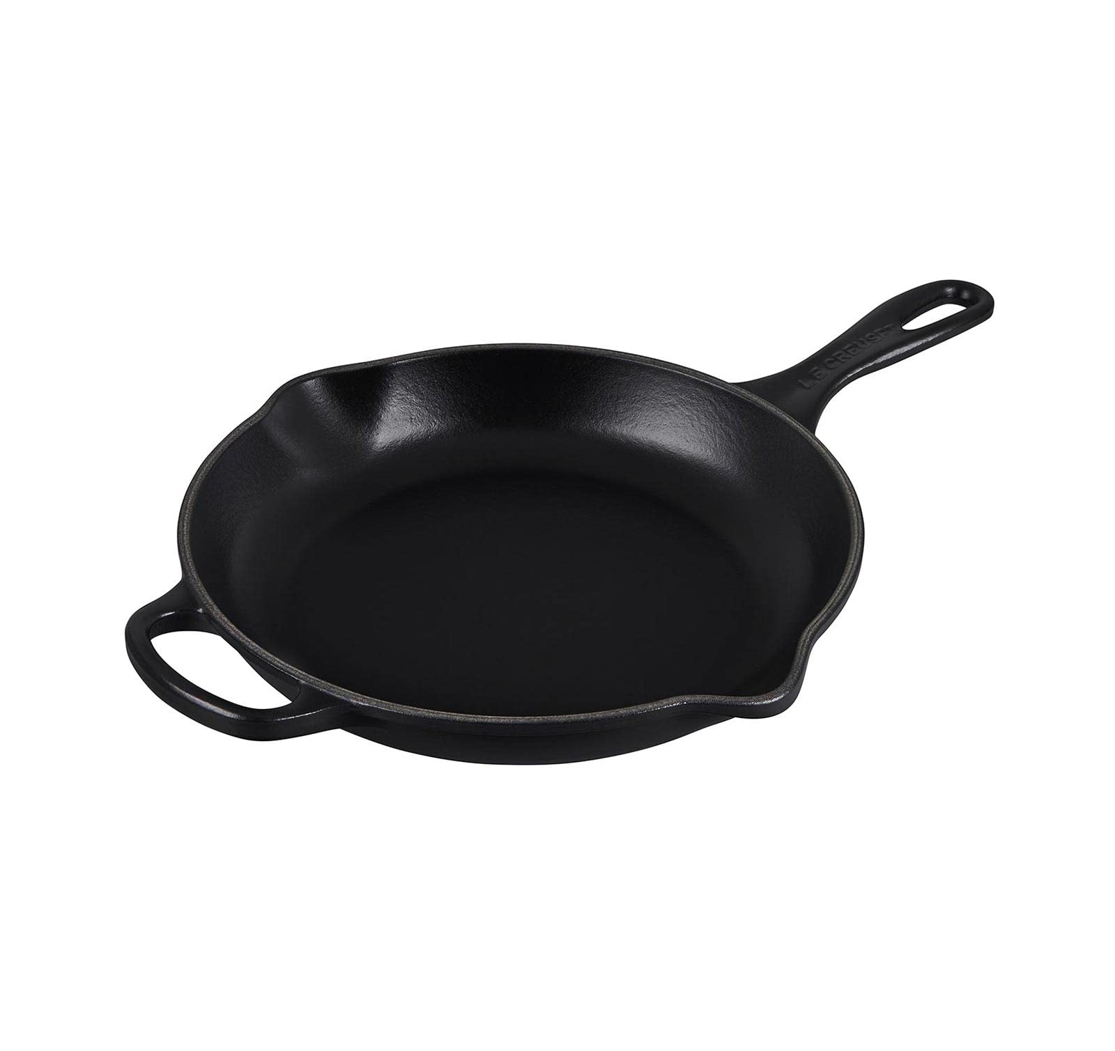 LE CREUSET Signature Gusseisen Brat- und Servierpfanne, Rund, Ø 23 cm, Für alle Herdarten inkl. Induktion geeignet, 1,93 kg, Schwarz, 20182230000422