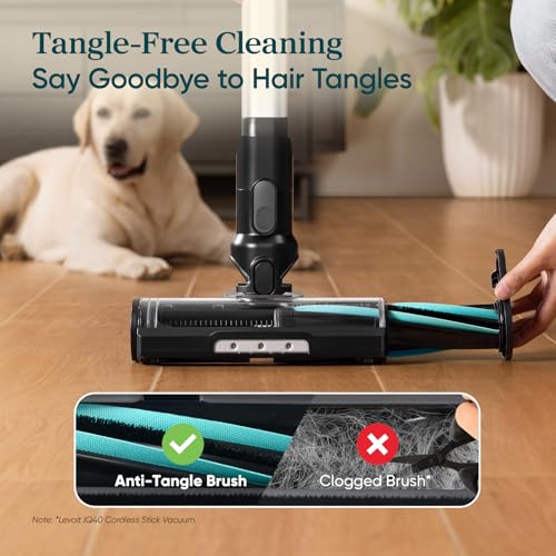 Image of LEVOIT Cordless Vacuum Cleaner with HEPA Filter, Anti-Tangle Brush, Up to 70 Minutes, Charging Wall Dock, Powerful Suction, Lightweight, for Carpet, Hard Floor, Pet Hair, LVAC-200 MAX