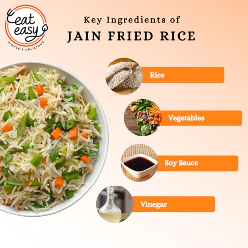 Image of Eat Easy Jain Fried Rice - 95gm (Pack of 2) | No Garlic No Onion Ready to Eat & Cook | Freeze Dehydrated Instant Rice | 100% Veg | No Preservatives | Just Add Water