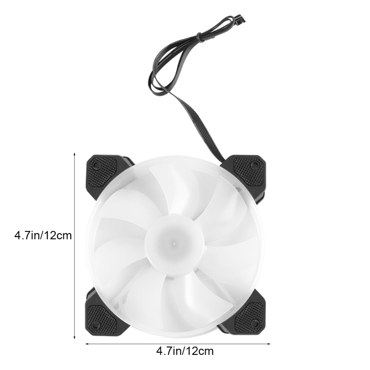 3 Piezas Ventilador de Refrigeración de PC de 120mm Silencioso ABS