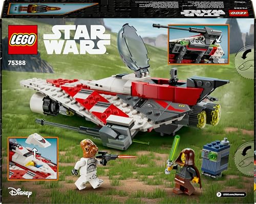 Star Wars Starfighter di Jedi Bob, Modellino di Astronave Giocattolo da Costruire con 2 Minifigure, Giochi Creativi per Bambini e Bambine da 8 Anni, Idea Regalo di Compleanno da Collezione 75388 - Lego - Immagine 9
