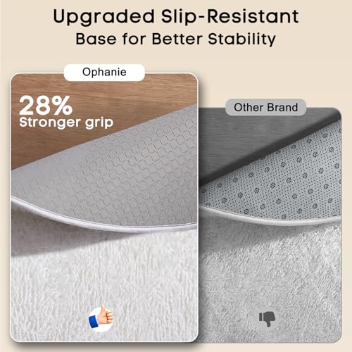 image for Ophanie Round Rug 6Ft White Circle Area Rug, Aesthetic Room Decor, Flu