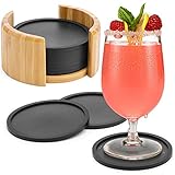 3, Multifunktional- Die hochwertigen Untersetzer für Gläser eignen sich ideal für heiße und kalte Getränke, Tassen, Becher, alkoholische Getränke, Öl Flaschen, Vasen, Blumentöpfe und vieles mehr.