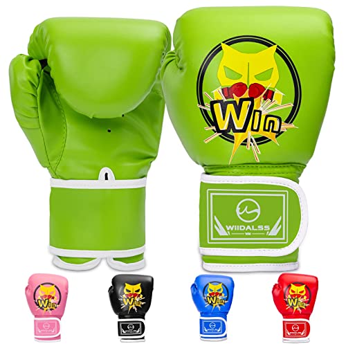 Kids Boxing Gloves,Boxing Gloves For Kids 5-12 Boxing Training Gloves For Punching Bag Kickboxing Muay Thai 6 Oz Green #TOP2