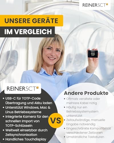 Générateur TOTP Reiner SCT Authenticator Mini clé de sécurité 2FA portable - 3
