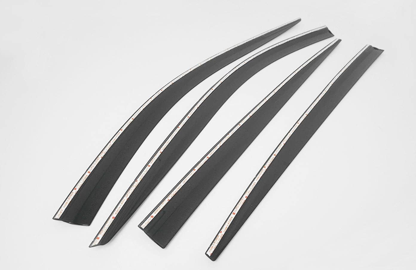 AUTOCLOVER Tape-On Rain Guards Window Visors 4 Pcs Set for Kia Stinger 2017 2018 2019 2020 2021 2022 2023 / Window Deflectors, Out-Channel Vent Shades (Smoked)