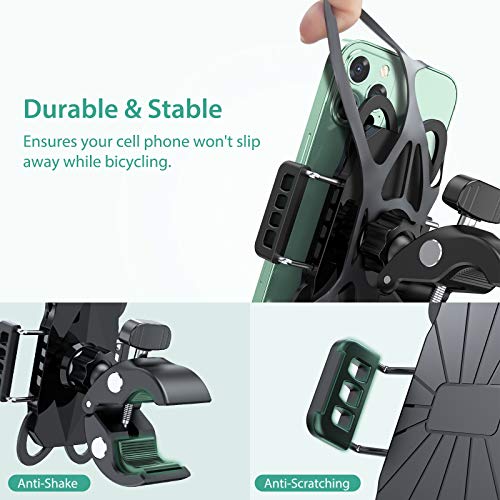 DesertWest Phone Holder for Bike [Asymmetric Clamp] Motorcycle Phone Mount, Universal ATV Mountain & Road Bicycle Handlebar Cradle Compatible with iPhone 12 Pro Max 11 SE Xs Samsung Galaxy S20 Note 20 - Thumbnail 6